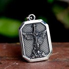 Saint Medal Archangel St Michael Shield Pendant Necklace Stainless Steel Chain