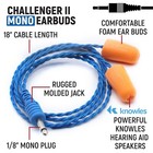 Rugged Challenger Foam Ear Buds Speakers Racing Radios Electronics Communication