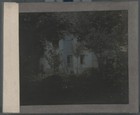 House  Villa  Vintage Photo Glass Plate  Black   White  Positive 8 5x10 Cm