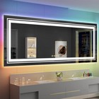 Huge Led Illuminated Wall Bathroom Vanity Mirror W  Rgb Backlit Atmosphere Decor