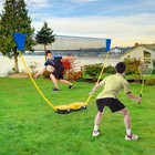Badminton Set  Volleyball Net Set With Badminton Rackets 2 Birdies Storage Base 