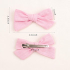 40pcs 3 5inch Hair Bows Clips For Baby Girls   Neutral Linen Pigtail Bows Double