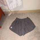 Lululemon Women   s Gray Athletic Lined Drawstring Knit Shorts Solid Gym