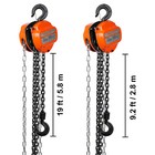 Vevor Chain Hoist G80 Block Hoist Ratchet Type 1100-6600lb Capacity 10 20ft Lift