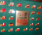 1986 World Cup Soccer Pin Set  mexico City   24 Pins - Framed    Flags Countries