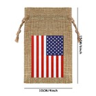 20 Pcs 4th Of July 250 Anniversary Burlap Drawstring Gift Bags Patriotic America