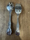Reed   Barton Francis I Sterling Silver Pierced Serving Spoon   Fork Set