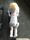 Antique German Doll All Bisque 3 1 4  Jointed Arms   Legs Molded Blonde Hair