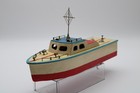 Vtg 1950s Wood Cabin Cruiser Toy Boat Japan Battery Operated Inboard 12 
