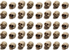 40pcs Mini Skull Figurine - Halloween Skeleton Head Statue And Miniature Head   