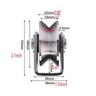 Chiloskit Heavy Duty Pulley Block With Bracket For Rope  2 Inch 304 Stainless   