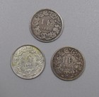 Lot Of Three Silver One Franc Coins Switzerland 1880  1909  1946 - Low Price  