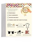 6 Sheets 8 5 x11  Water Soluble Embroidery Stabilizer Sticky Self-adhesive Print
