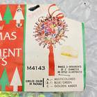 Vintage Nos Walco Sequin Bead Christmas Ornament Kit   Blue green Balls