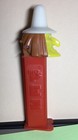 Pez - Dispenser Misfit Witch Yellow Face  White Hat  Brown Hair   Red Stem