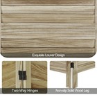 8 Panel Wood Room Dividers Louvered Freestanding Screens Folding Privacy Wall