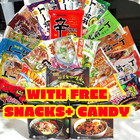 Asian Korean Japanese Chinese Variety Instant Ramen Box   Free Snack  Candy