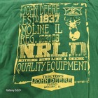 John Deere Long Sleeve Pull Over Shirt Xl Adult Green Nothing Runs Like A Deere