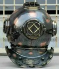 Full Size Antique Us Navy Brass Divers Diving Helmet Mark V Deep Sea Scuba Gift
