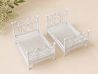 Vintage Miniature Metal Wire Dollhouse Furniture Chairs Tables Ornate Antique 
