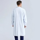 Men Workwearhospital Uniform Long Sleeve White Lab Coat Medical Doctor Blouse
