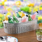 Galvanized Oval Tub  20 27 In W X 11 22 In D X 5 70 In H