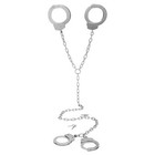 Prisoner Metal Hand And Leg Cuffs With Long Chain Full Police Jail Handmade Work