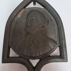 Vintage George Washington Footed Cast Iron Trivet 