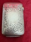 Antique Sterling Silver Highly Engraved Match Safe Vesta Case By George Unite