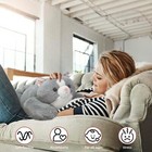 Grey Cat Weighted Stuffed Animals  Cute Weighted Plush Pillow Comfort Big