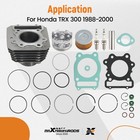 Top End Rebuild Kit 74mm For Honda Fourtrax 300 Trx300 Trx300fw 1988-2000 Atv