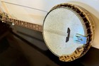 Vintage 1960   s Kawai Conqueror 4-string Tenor Banjo Closed Back Inlaid Wood 