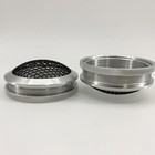 2  Aluminum Speaker Cover Mesh Grill For Car Audio Dj Pa Tweeter Speaker Chrome