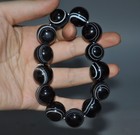 4 8 rare Old Tibetan Buddhism Natural Agate Dzi Eye Amulet Prayer Bead Bracelet