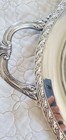 Oval Wm Rogers International Silverplate Waiter Tray Spring Flower 20 Inch