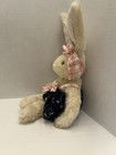Vintage Russ Bunny Rabbit Ginger 16    Plush Stuffed Animal Floral Dress Bow