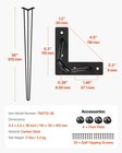 Vevor Hairpin Table Legs 36 Inch  Set Of 4 Diy Desk Table Legs 3 Rods Heavy Duty