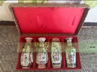 Chinese Rose Medallion Set Of 4 Vases      Vintage With Box