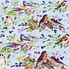 Blue Birds   Berries Pedestal Cake Stand Gold Lattice Mayfair Collection By Jay