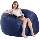 Bean Bag Chairs For Adults - Memory Foam Furniture Beanbag Chair - X-large Navy