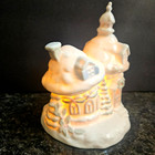 Vintage Enesco Babys Ceramic Christmas Church Night Light With A Soft Glow 