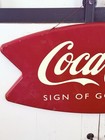 Vintage 1996 Coca-cola Double Fishtail    sign Of Good Taste    Metal Sign
