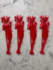 4 Qty  Vintage Halloween 1960s Smirnoff Female Red Devil Plastic Swizzle Sticks
