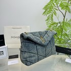 Saint Laurent Classic Vintage Denim Cloud Bag
