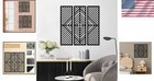 Elegant 3-piece Geometric Metal Wall Art Set For Modern Interior Decor