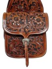 Premium Leather Western Saddle Bag For Horse With Hand Tooling Free Shipping