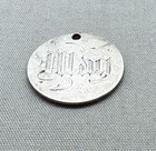 Antique Silver Love Token Coin Engraved Name May Seated Liberty Dime 1886