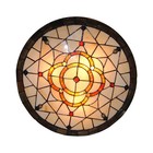 Vintage Tiffany Ceiling Lamp Stained Glass Chandelier Lighting Fixture 3-light