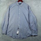 Polo Ralph Lauren Shirt Mens Xxl Blue Striped Classic Fit Long Sleeve Sport  168