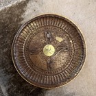 Vintage 8   Tin Metal Stove Pipe Chimney Flue Hole Cover Farm Landscape    8 In